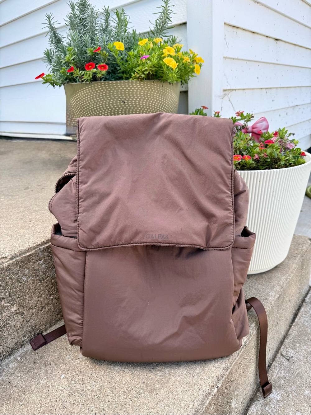 Calpak Baby Backpack Diaper Bag in Brown